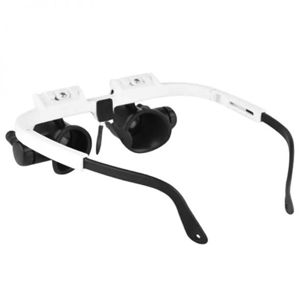 Ochelari de ceasornicar/lupe, marire x8 si x23, iluminare led, Gonga®, culoaremodel Alb/Negru