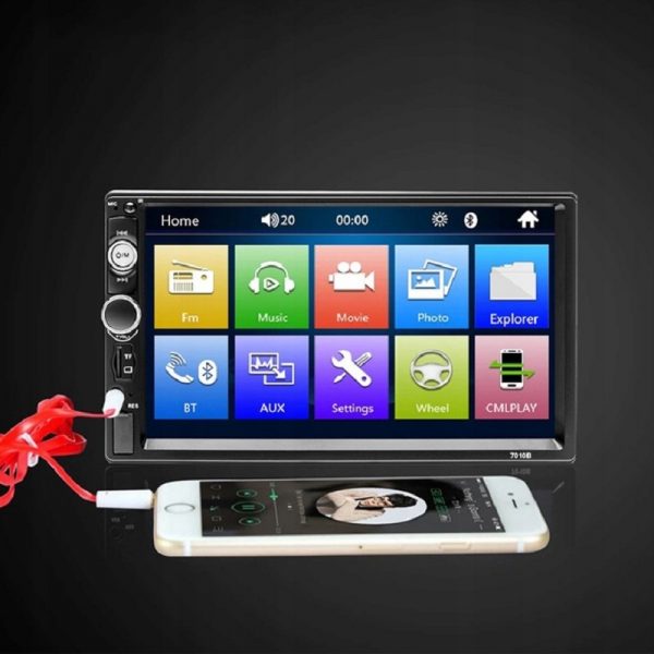 Navigatie GPS auto cu ecran LCD, ecran de 7″ si camera spate, 7010B, Gonga®, culoaremodel Negru