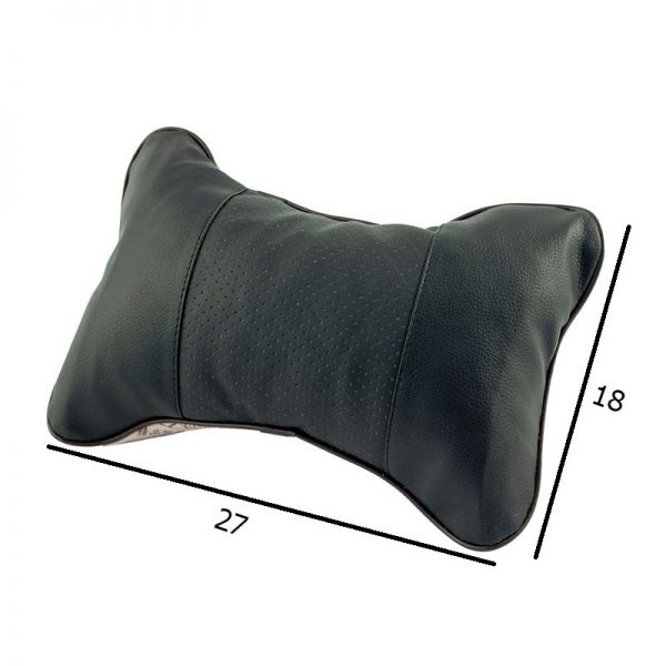 Perna de relaxare pentru tetiera, piele ecologica, Gonga®, culoaremodel Negru