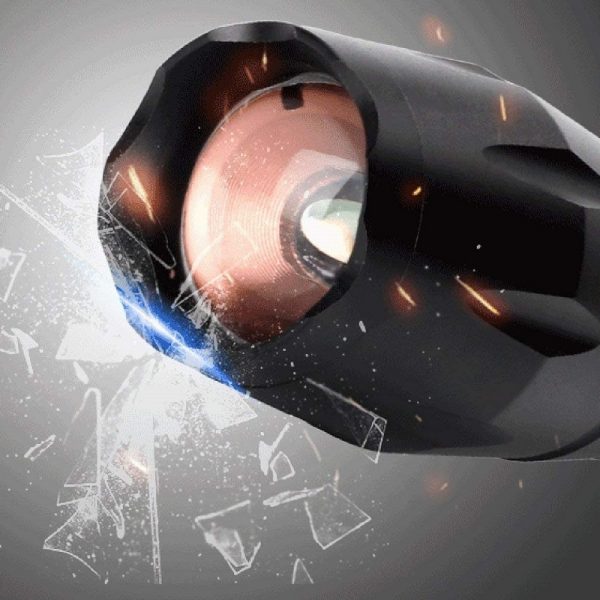 Lanterna LED tactica,13,2 x 3,5 cm, Gonga®, culoaremodel Negru