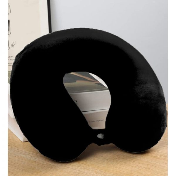 Perna pentru gat din spuma cu memorie, Gonga®, culoaremodel Negru