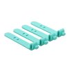 Set 4 cleme flexibile din silicon pentru organizarea cablurilor, Gonga®, culoaremodel Albastru