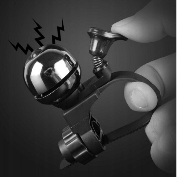 Sonerie pentru bicicleta, cu arc, montare pe ghidon, Gonga®, culoaremodel Negru