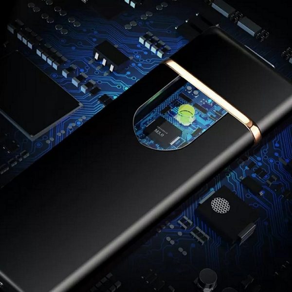 Bricheta electrica cu senzor, antivant, cablu usb inclus, Gonga®, culoaremodel Negru