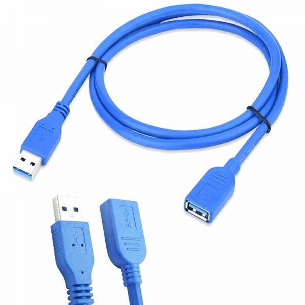Cablu prelungitor tip USB, Gonga®, culoaremodel Albastru, marime 1.5 m