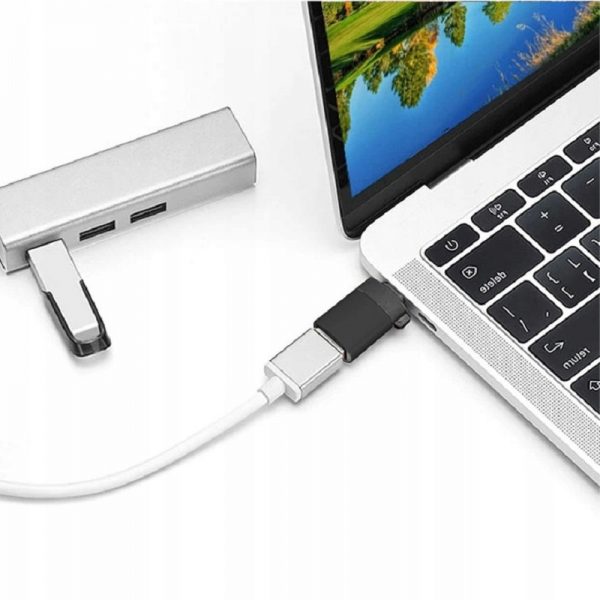 Adaptor USB 3.0 la Type-C, portabil, viteza de pana la 10 Gb/s, Gonga®, culoaremodel Negru