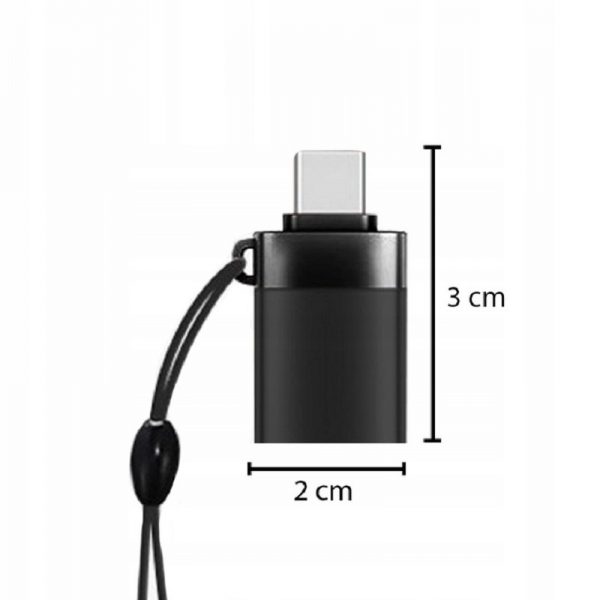 Adaptor USB 3.0 la Type-C, portabil, viteza de pana la 10 Gb/s, Gonga®, culoaremodel Negru