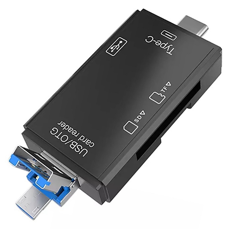 Cititor de carduri 5 in 1, USB 3.0, Micro USB, Type-C, Gonga®, culoaremodel Negru